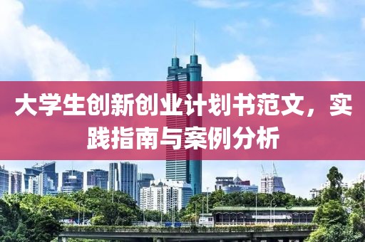 大学生创新创业计划书范文，实践指南与案例分析