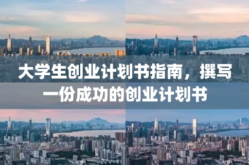 大学生创业计划书指南，撰写一份成功的创业计划书