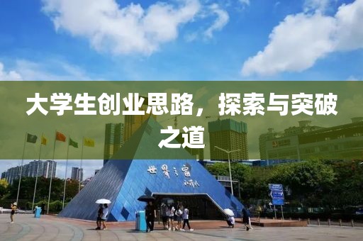 大学生创业思路，探索与突破之道