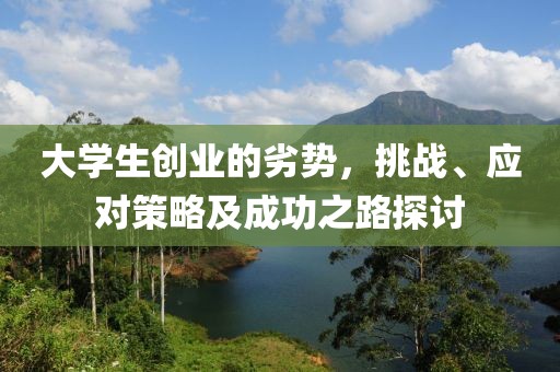 大学生创业的劣势，挑战、应对策略及成功之路探讨