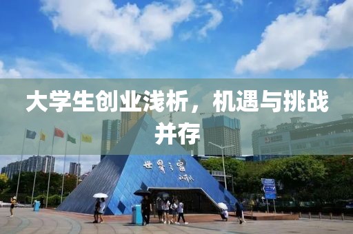 大学生创业浅析，机遇与挑战并存