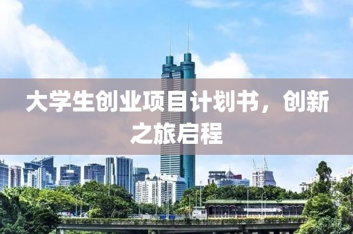 大学生创业项目计划书，创新之旅启程