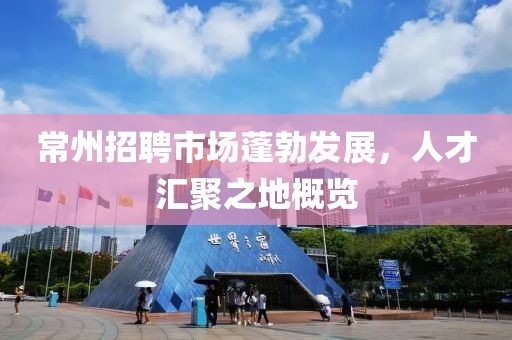 常州招聘市场蓬勃发展，人才汇聚之地概览