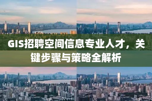 GIS招聘空间信息专业人才，关键步骤与策略全解析