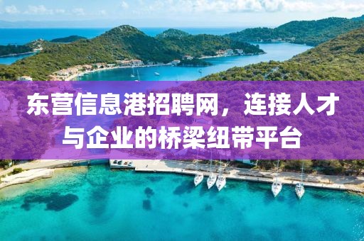 东营信息港招聘网，连接人才与企业的桥梁纽带平台