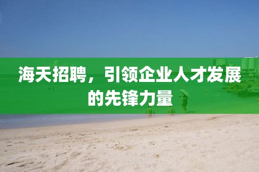 海天招聘，引领企业人才发展的先锋力量