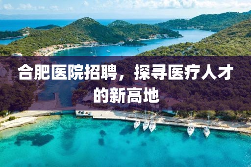 合肥医院招聘，探寻医疗人才的新高地