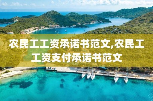 农民工工资承诺书范文,农民工工资支付承诺书范文