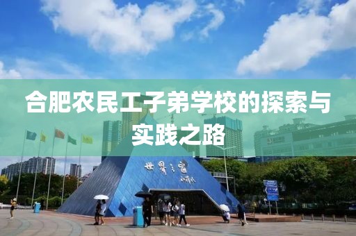 合肥农民工子弟学校的探索与实践之路